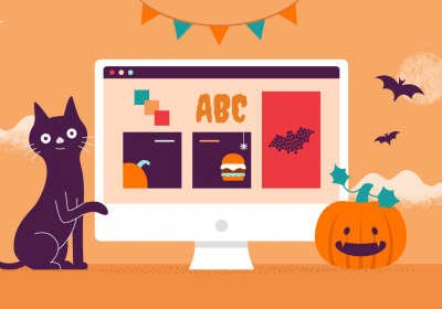 Halloween banner advertising