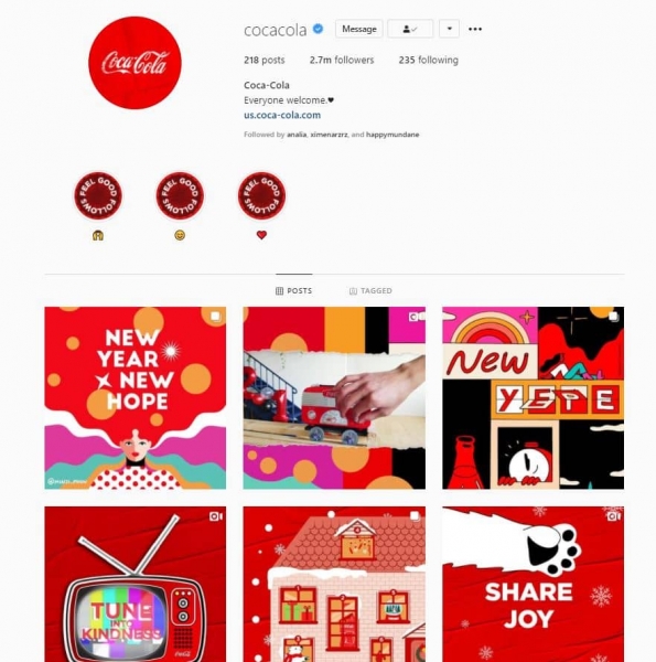 coca cola consistent branding style